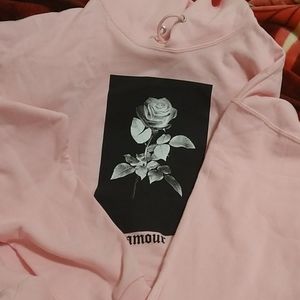Pink rose hoodie